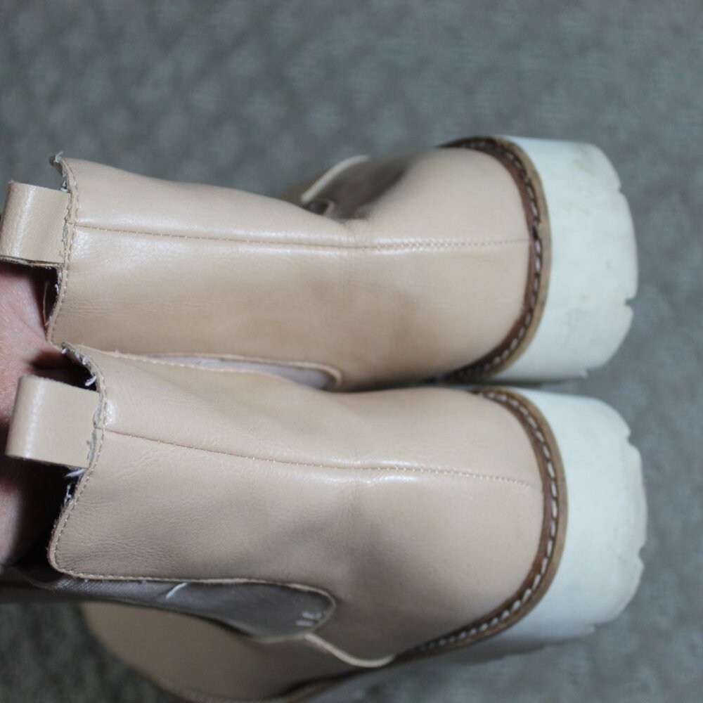 Oasis Society Women's Sz 9 Beige Chunky Sole Boots - Picture 5 of 6